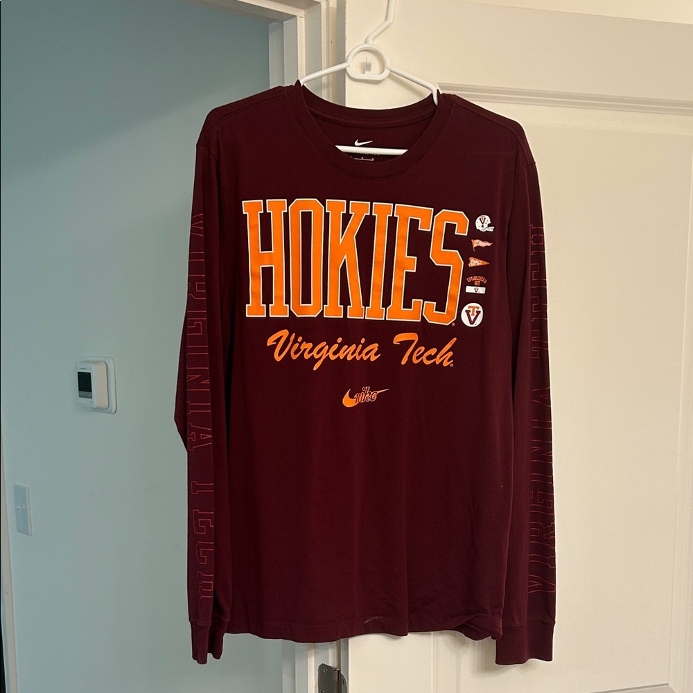 Nike Maroon Hokies Long Sleeve Shirt
